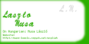 laszlo musa business card